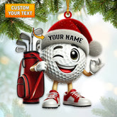 Maxcorners Golf Player Home Decor Christmas Ornament, Personalized Ornament 2D Flat LM2211