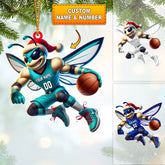 Maxcorners Charlotte Hornets Basketball Christmas Ornament, Personalized Ornament 2D Flat LM2211
