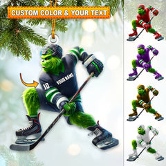 Maxcorners Custom Name Ice Hockey Ornament, Christmas Gift Decoration38 2D Flat LM2111