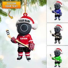 Maxcorners Squid Game Hockey Christmas Ornament, Personalized Ornament 2D Flat LM2211