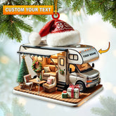 Maxcorners Camping Car Home Decor Christmas Ornament, Personalized Ornament 2D Flat LM2211