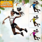 Maxcorners Volleyball Woman Decor Christmas Ornament, Personalized Ornament 2D Flat LM2211