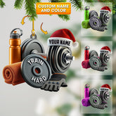Maxcorners Christmas Gym Lover, Home Decor, Christmas Ornament, Personalized Ornament 2D Flat LM2111