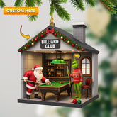 Maxcorners Christmas Billiard Lover, Home Decor, Christmas Ornament, Personalized Ornament 2D Flat LM2111