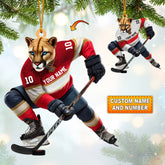 Maxcorners Florida Panthers Orn Hockey Christmas Ornament, Personalized Ornament 2D Flat LM2211