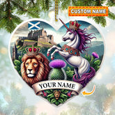 Maxcorners Custom Name Scotland Ornament, Christmas Gift for Scotland Lover 2D Flat LM2111
