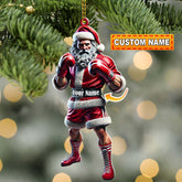 Maxcorners Custom Ornament, Santa Boxing Ornament, Christmas Decor 2D Flat LM2211