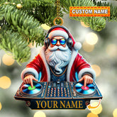 Maxcorners Custom Ornament, Santa DJ Ornament, Christmas Decor 2D Flat LM2211