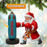 Maxcorners Santa Boxing, Home Decor, Christmas Ornament, Personalized Ornament 2D Flat LM2111