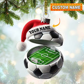 Maxcorners Custom Name Soccer Ornament, Christmas Gift for Soccer Lover 2D Flat LM2111
