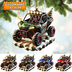 Maxcorners Custom Name Mountain Truck Ornament, Christmas Gift 2D Flat LM2111