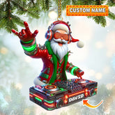 Maxcorners Christmas Santa DJ, Home Decor, Christmas Ornament, Personalized Ornament 2D Flat LM2111
