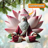 Maxcorners Custom Name Yoga Santa Ornament, Yogi Christmas Gift 2D Flat LM2211