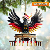 Maxcorners Custom Name Germany Ornament, German Lover Christmas Gift 2D Flat LM2111