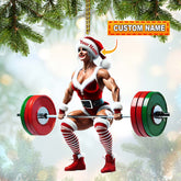 Maxcorners Custom Name Woman Gym Ornament, Gymnastics Christmas Decoration 2D Flat LM2111