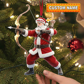 Maxcorners Christmas Archery Santa Home Decor, Christmas Ornament, Personalized Ornament 2D Flat LM2111