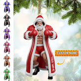 Maxcorners Boxing Santa, Home Decor, Christmas Ornament, Personalized Ornaments 2D Flat LM2111