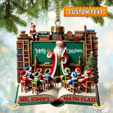 Maxcorners Custom Name Teacher Ornament, Teacher Christmas Decoration 2D Flat LM2111