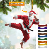 Maxcorners Karate Santa, Home Decor, Christmas Ornament, Personalized Ornaments 2D Flat LM2111