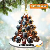 Maxcorners Custom Name Gym Work Out Ornament, Gymnastics Christmas Gift 2D Flat LM2211