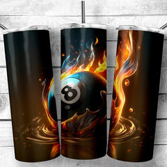 Maxcorners Billiards Fire Snooker Personalized Tumbler