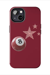 Maxcorners Billiards Glamorous 8 Ball Stars Full Wrap Phone Case LM1012