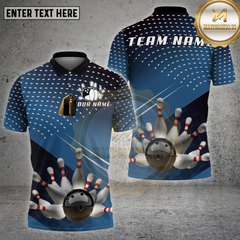 Maxcorners Bowling Shirt Strike Explosion Multioptions Personalized Name, Team Name Unisex 3D Shirt (4 Colors)