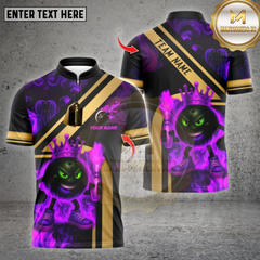 Maxcorners Bowling Shirt Fire Flame King Multioptions Personalized Name, Team Name Unisex 3D Shirt (4 Colors)