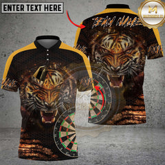 Maxcorners Dart Shirt Tiger Face Roaring Multioptions Personalized Name, Team Name Unisex 3D Shirt (4 Colors)