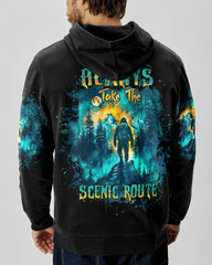 Maxcorners (Hot Deal) Always Take The Scenic Route Compass Bigfoot All Over Print LM1601