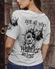 Maxcorners Not All Who Wander Are Lost Black And White All Over Print -Ty1204242 LM2101