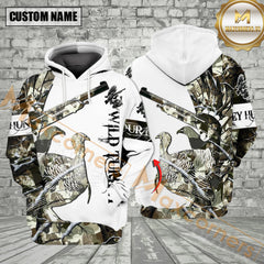 Maxcorners Custom Name Wild Turkey Hunting All Over Print Shirt
3D Best Gift For Hunter