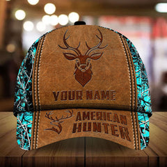 Maxcorners American Hunter Leather Pattern 3D Multicolor Personalized Cap
