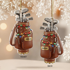 Maxcorners Golf Bag Christmas Ornament, Golfer Ornament, Acrylic Ornament, Golfing Ornament, Christmas Gift Ideas