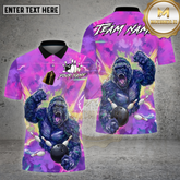 Maxcorners Bowling Shirt Lightning Gorilla Power Strike Multioptions Personalized Name, Team Name Unisex 3D Shirt