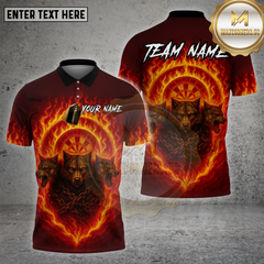 Maxcorners Darts Shirt Three Wolves Fire Dartboard Multioptions Personalized Name, Team Name Unisex 3D Shirt (4 Colors)