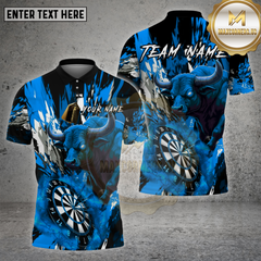 Maxcorners Darts Shirt Bull Dartboard Splash Multioptions Personalized Name, Team Name Unisex 3D Shirt (4 Colors)