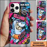 Maxcorners Billiard Phone Case Graffiti Shark Street Art Style Personalized Name Phone Case