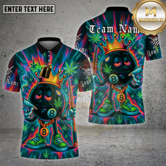 Maxcorners Billiards Shirt Neon Graffiti 8 Ball Multioptions Personalized Name, Team Name Unisex 3D Shirt (4 Colors)