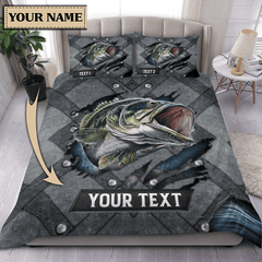 Maxcorners Custom Name Fishing Bedding Set