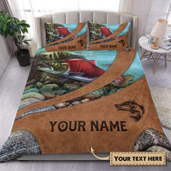 Maxcorners Custom Name Fishing Bedding Set