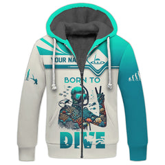 Maxcorners Diving Custom Name 3D Shirt Born To Dive Personalized Gift For Diver Lovers LM2111