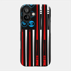 Maxcorners Billiards POOL AMERICAN FLAG Full Wrap Phone Case LM1012