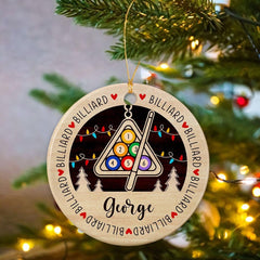 Maxcorners Personalized Billiards Christmas Tree Hanging Ornament