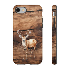 Maxcorners Hunting Deer on Wood Digital Background Full Wrap Phone Case LM1012