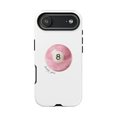 Maxcorners Y2K Pink Bowling Ball iPhone Case: Lucky Number 8, Protective Dual-Layer
Full Wrap Phone Case LM0812