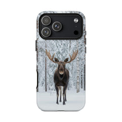 Maxcorners Hunting Moose in Snowy Forest Full Wrap Phone Case LM1012