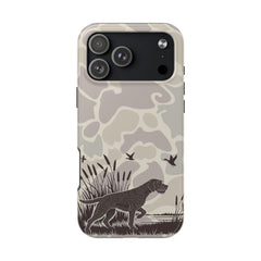 Maxcorners Duck Hunting Dog Camo Tough Case, German Wirehaired Pointer Tough Phone Case for iPhone 17 Full Wrap Phone Case LM0812