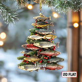 Maxcorners Personalized Merry Fishmas Tree Ornament, Fishing Gift Ornament, Fishing Christmas Ornament, Gift For Fishing Lover, Fishing Life Xmas Decor