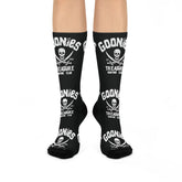 Maxcorners Goonies Treasure Hunting Club One-size Fits Most Crew Socks 80s 1980s Movies Retro Vintage Astin Brolin Sloth Mens Ladies Womens Gift LM2611